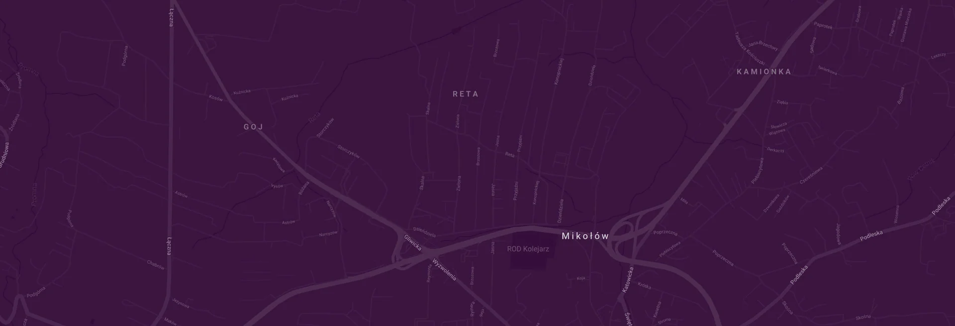 Mapa okolicy Mikołowa