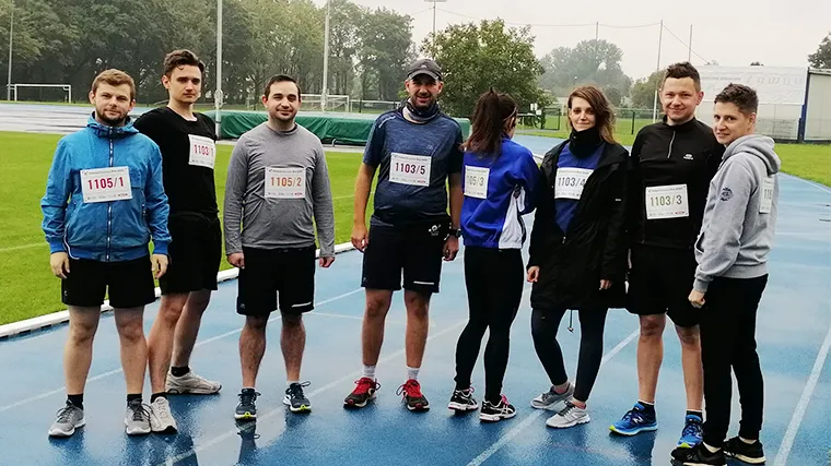 Webmakers crew on a track during Poland Business Run