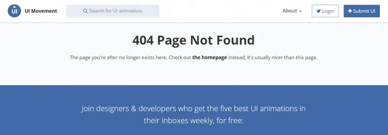 UI Movement 404 page