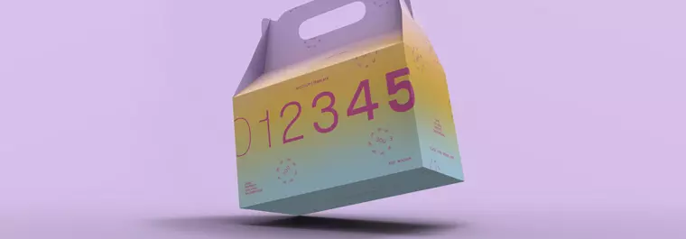 box on violet background